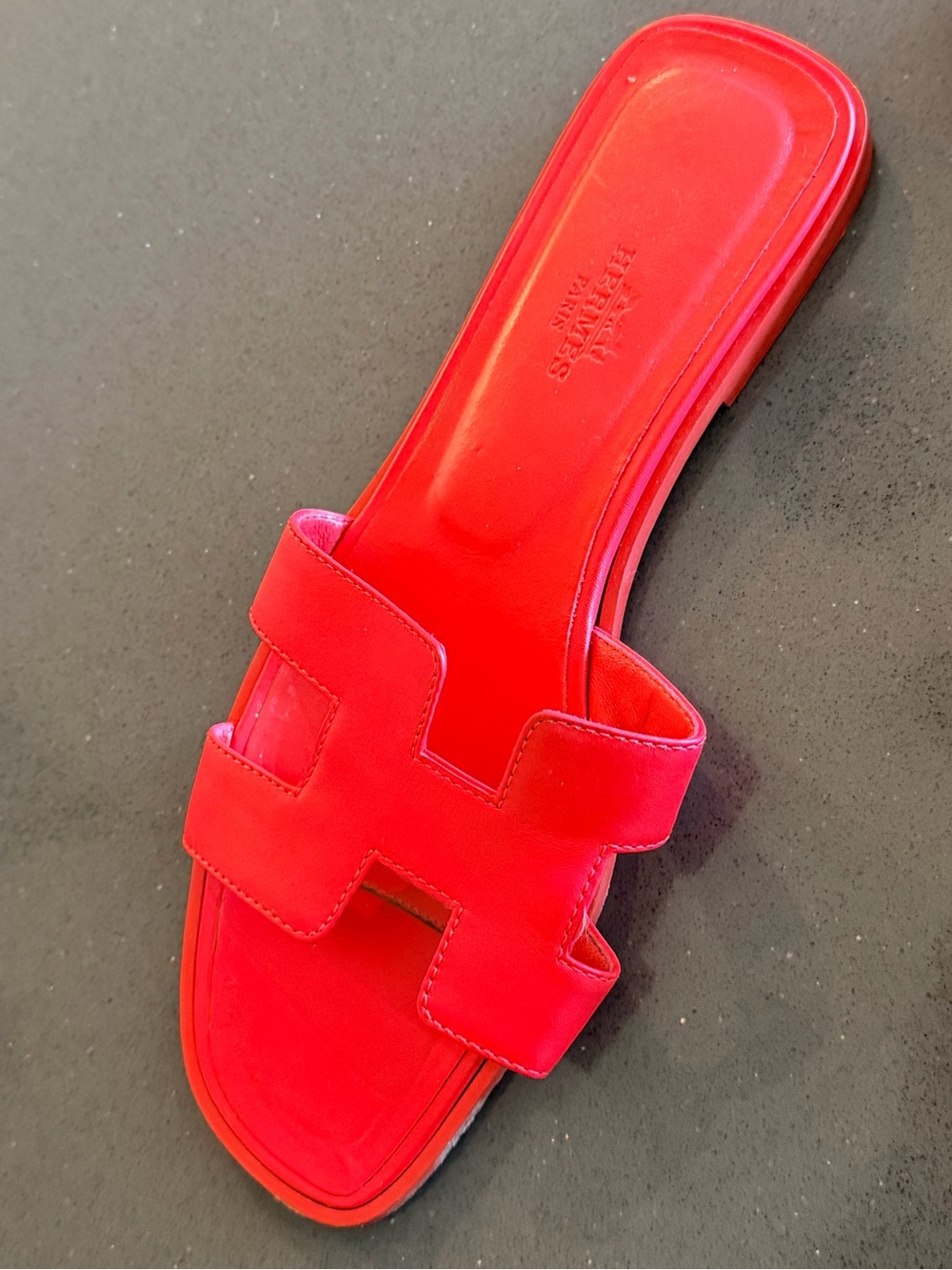 Hermes Oran Rouge Grenadine Size 39 - Picture 3 of 10